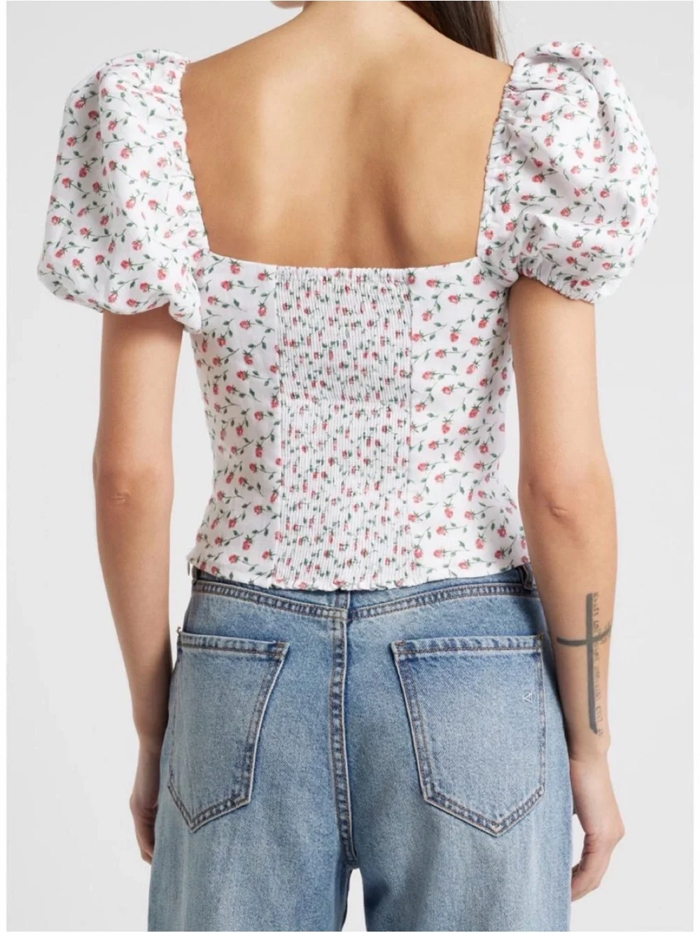 Reformation Marella Puff Sleeve Top